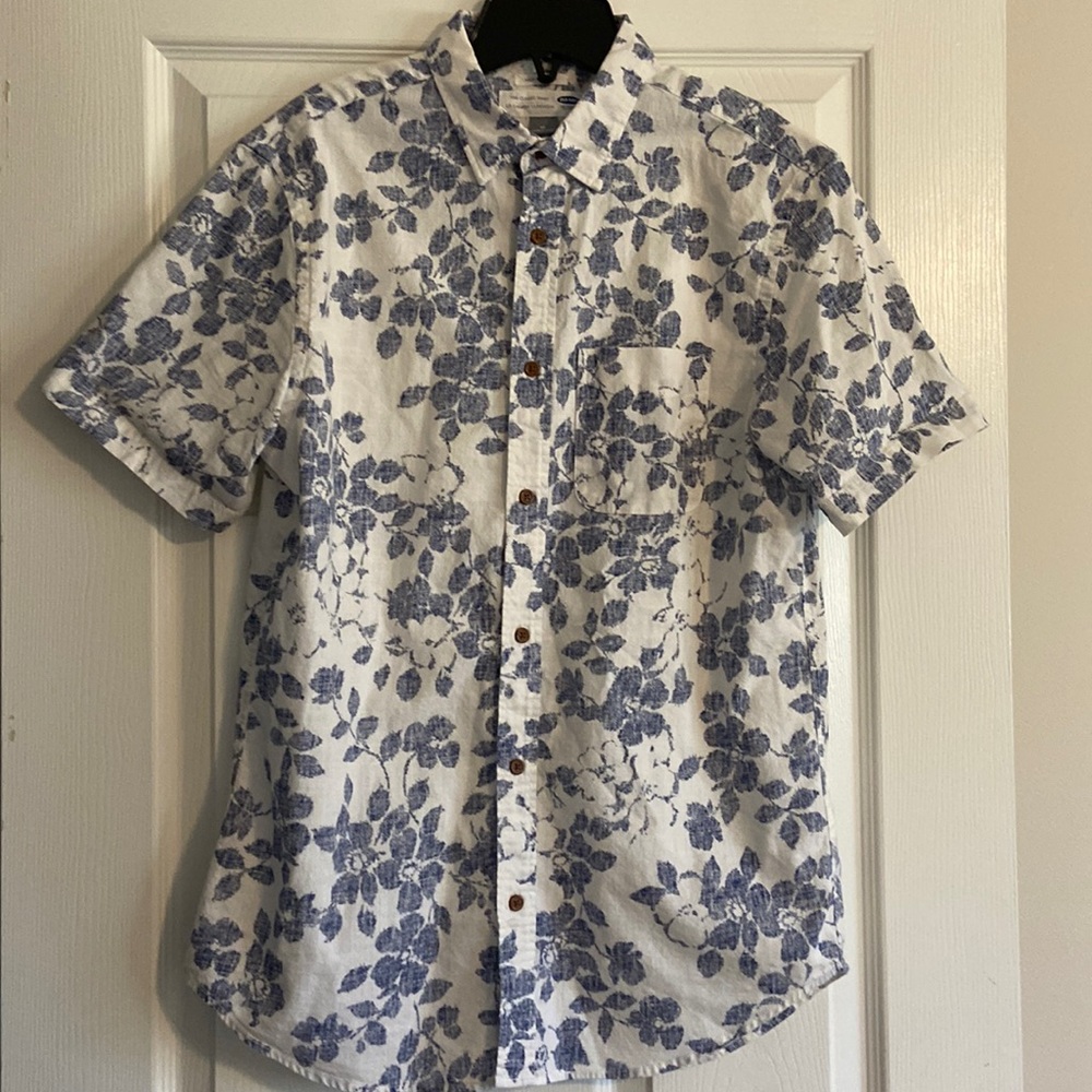 Men’s M Old Navy Slim Floral Button Down